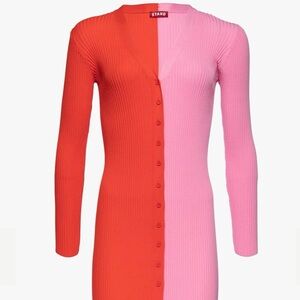 STAUD Shoko Colorblocked Midi Dress
